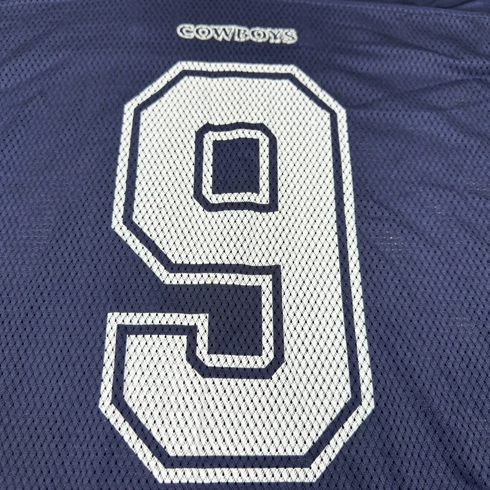 VTG Tony Romo Dallas Cowboys Reebok Authentic NFL Equipment Jersey Size L Blue‎